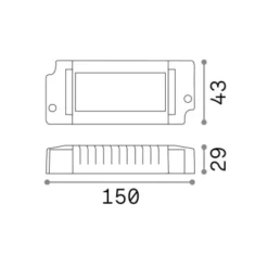 Accessori-Ideal Lux game driver 1-10v 12w 250ma dimmerabile per faretto incasso cartongesso