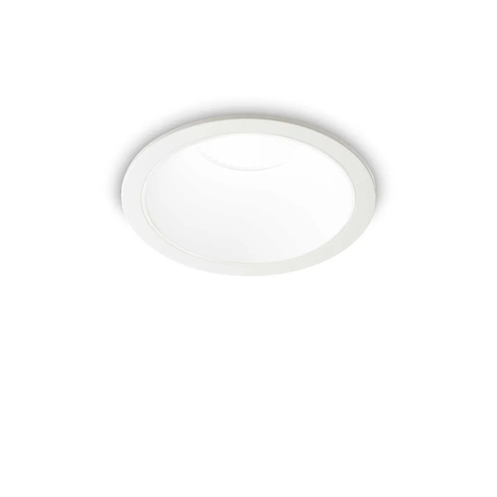 Faretti Da Incasso-Ideal Lux game trim round faretto incasso 2700k 11w rotondo bianco