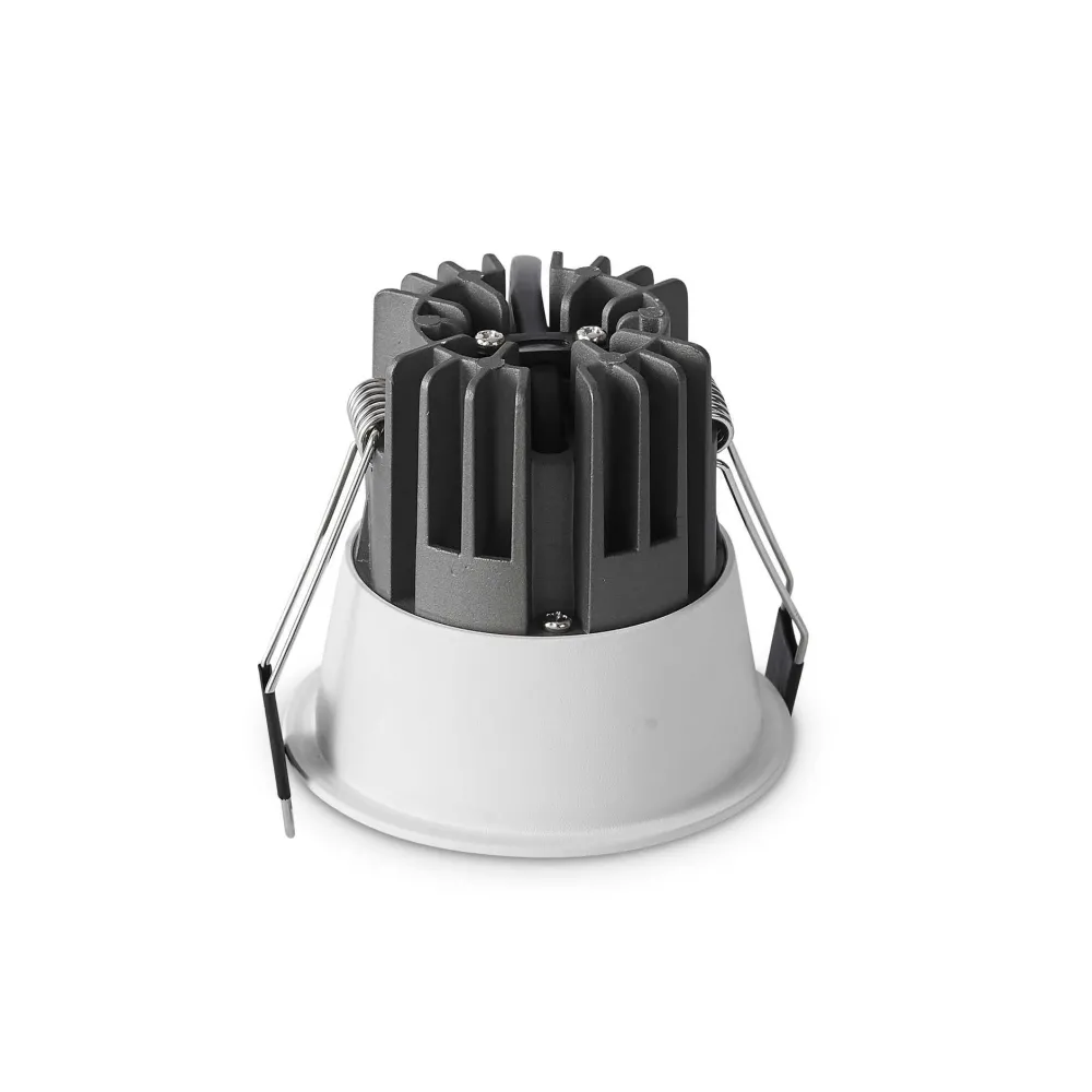 Faretti Da Incasso-Ideal Lux game trim round faretto incasso 2700k 11w rotondo bianco