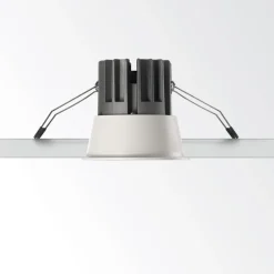 Faretti Da Incasso-Ideal Lux game trim round faretto da incasso led 11w 3000k nero bianco