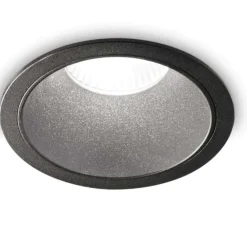 Faretti Da Incasso-Ideal Lux game trim round nero faretto da incasso led 11w 4000k rotondo
