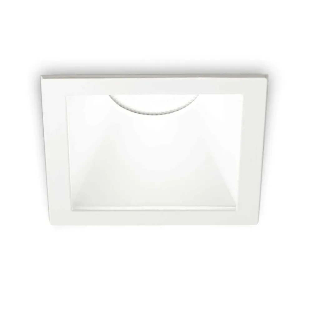 Faretti Da Incasso-Ideal Lux game trim square faretto da incasso led 11w 3000k 220v bianco