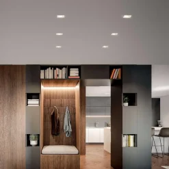 Faretti Da Incasso-Ideal Lux game trim square faretto da incasso led 11w 3000k 220v bianco