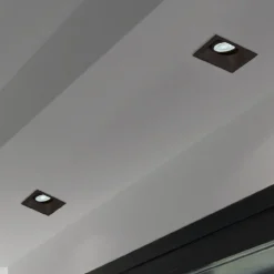 Faretti Da Incasso-Ideal Lux game trim square faretto da incasso led 11w 3000k 220v quadrato nero