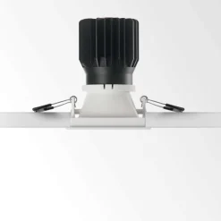 Faretti Da Incasso-Ideal Lux game trim square faretto da incasso 3000k 11w quadrato bianco nero