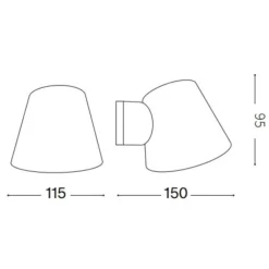 Applique Da Esterno-Ideal Lux gas ap1 applique da esterno ip43 antracite illuminazione verso il basso