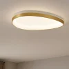 Plafoniere Moderne-Ideal Lux gemini pl d061 ottone dimmerabile dali push plafoniera led 3000k