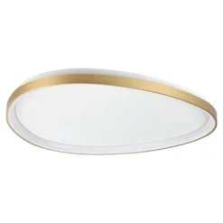 Plafoniere Moderne-Ideal Lux gemini pl d081 plafoniera led 41w 3000k oro ottone