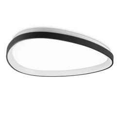 Plafoniere Moderne-Ideal Lux gemini pl d061 plafoniera led 3000k 29w nera dimmerabile dali push