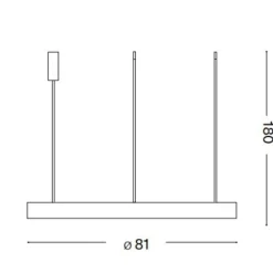 Lampadari Moderni-Ideal Lux gemini sp d081 bianco lampadario design led 60w 3000k