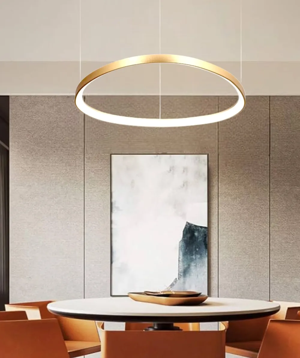 Lampadari Moderni-Ideal Lux gemini sp d061 ottone lampadario design moderno led 48w 3000k
