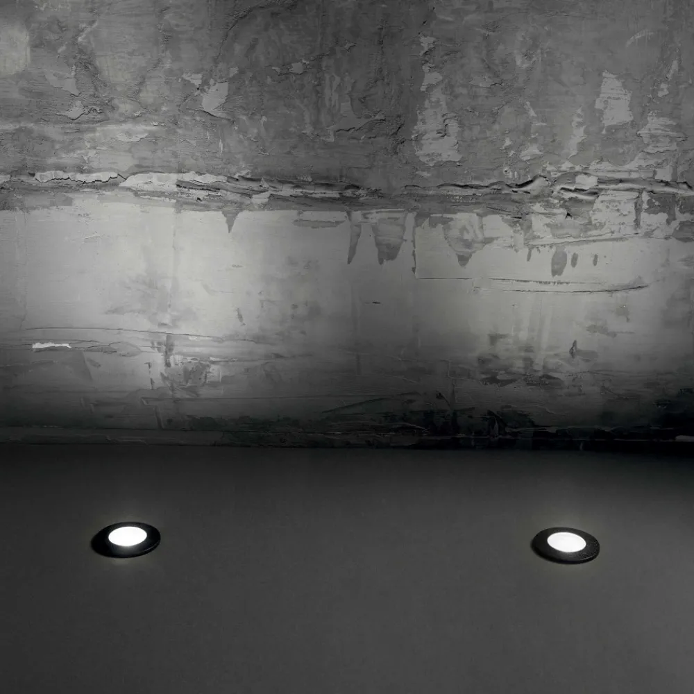 Faretti Da Esterno-Ideal Lux gravity pt round faretto carrabile da esterno nero