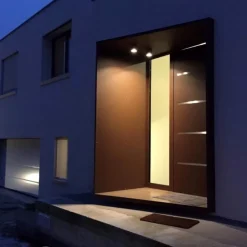 Faretti Da Esterno-Ideal Lux gun pl1 faro da soffitto per esterno ip44 cilindro marrone coffee