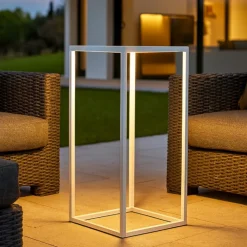 Lampade Da Esterno Giardino-Ideal Lux ipotesi pt h73 lampada da esterno bianca