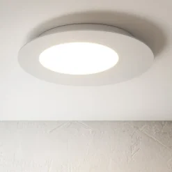 Plafoniere Moderne-Ideal Lux iride pl d50 plafoniera design bianca led 17w 3000k