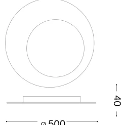 Plafoniere Moderne-Ideal Lux iride pl d50 plafoniera design bianca led 17w 3000k
