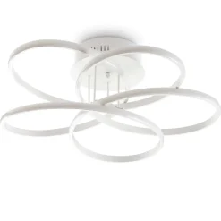 Plafoniere Moderne-Ideal Lux karol pl d65 plafoniera led 78w 4000k design fiore moderno