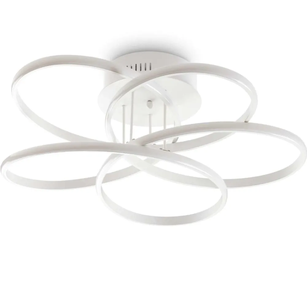 Plafoniere Moderne-Ideal Lux karol pl d65 plafoniera led 78w 4000k design fiore moderno