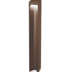 Lampioni Da Giardino-Ideal Lux kurt pt 4000k lampione da esterno marrone ip54 led12w