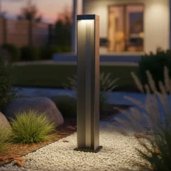 Lampioni Da Giardino-Ideal Lux kurt pt 4000k lampione per giardino moderno antracite ip54