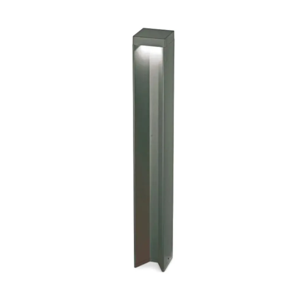 Lampioni Da Giardino-Ideal Lux kurt pt 4000k lampione per giardino moderno antracite ip54