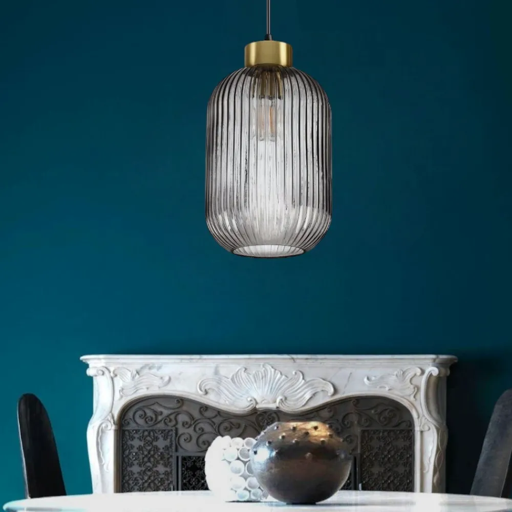 Lampade A Sospensione-Ideal Lux lampada a sospensione mint-3 sp1 vetro fume
