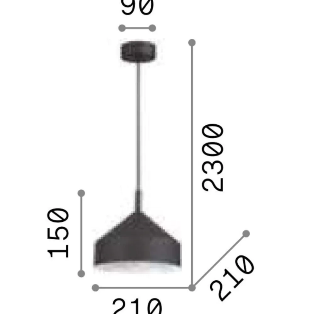 Lampade A Sospensione-Ideal Lux lampada a sospensione per penisola cono bianco