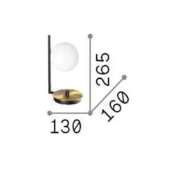 Abat Jour-Ideal Lux lampada da comodino abat-jour birds tl1 oro