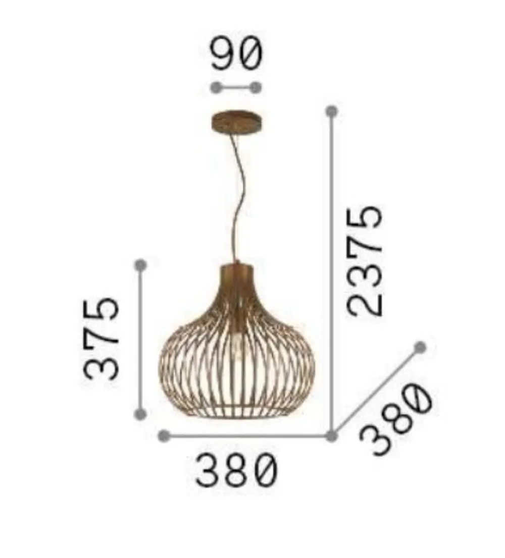 Lampadari Cucina-Ideal Lux lampadario da cucina onion sp1 d38 moderno marrone