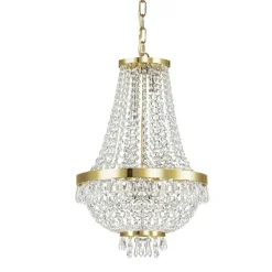 Lampadari Moderni-Ideal Lux lampadario di cristallo caesar sp6 metallo oro