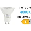 Lampadine Led-Ideal Lux lampadina led gu10 5w 4000k 500 lumen 31 dimmerabile