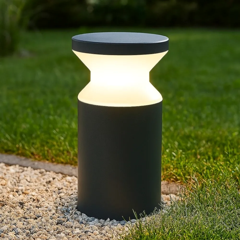 Lampioni Da Giardino-Ideal Lux lampioncino per esterni da giardino antracite torre pt1