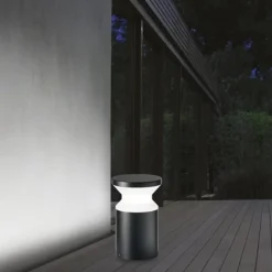 Lampioni Da Giardino-Ideal Lux lampioncino per esterni da giardino antracite torre pt1