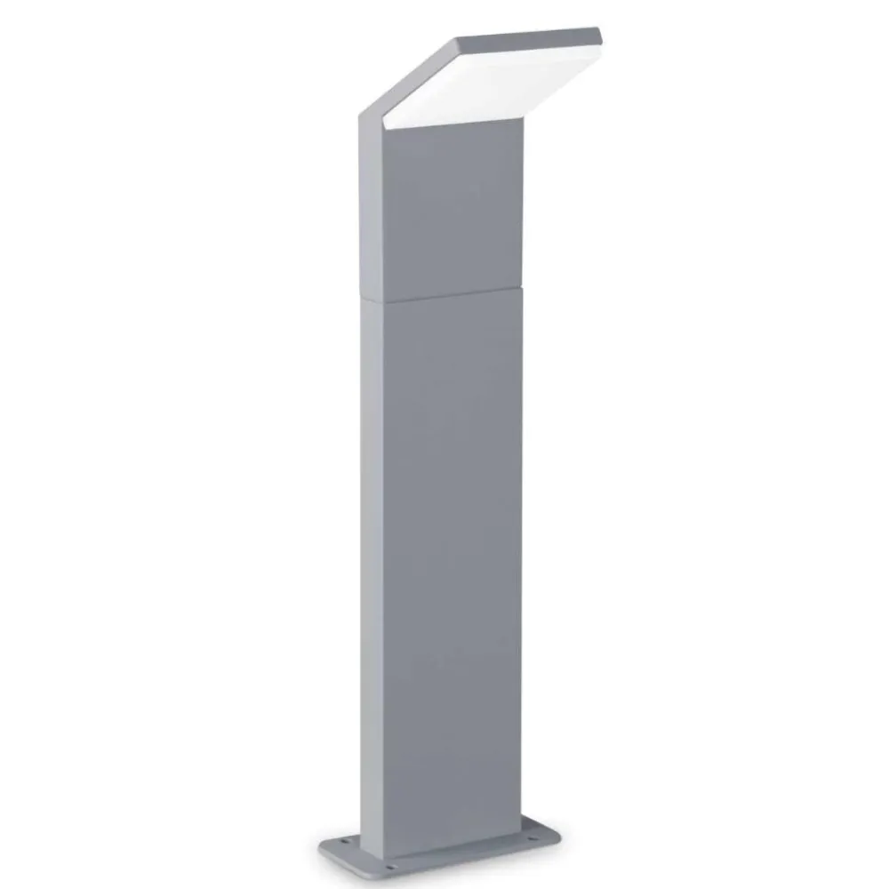 Lampioni Da Giardino-Ideal Lux lampione da esterno h50 grigio led style pt