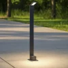 Lampioni Da Giardino-Ideal Lux lampione da giardino agos pt h80 4000k nero