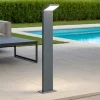 Lampioni Da Giardino-Ideal Lux lampione da giardino style pt h100 grigio led 9w 4000k