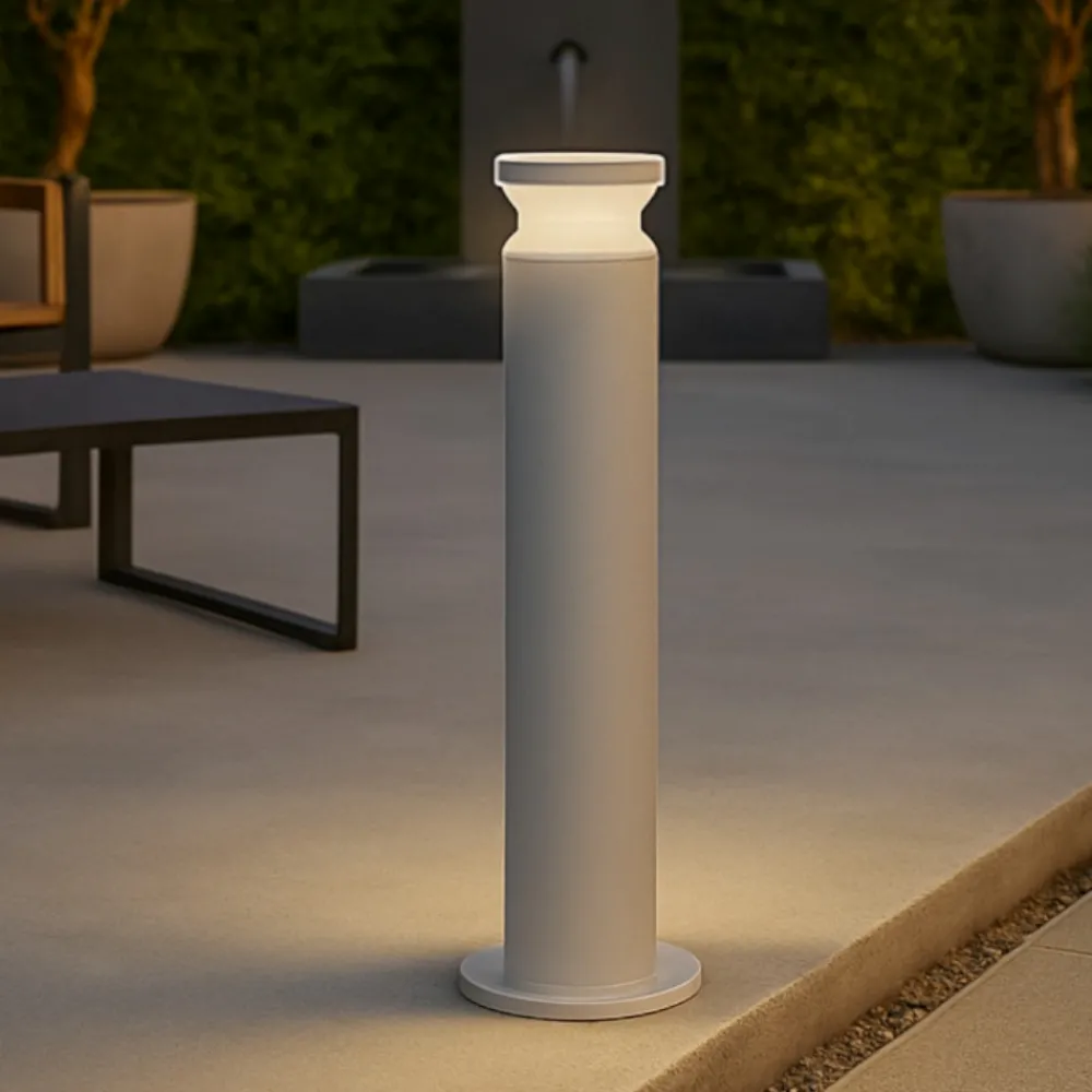 Lampioni Da Giardino-Ideal Lux lampione grigio per giardino torre pt1 h60 ip65 moderno