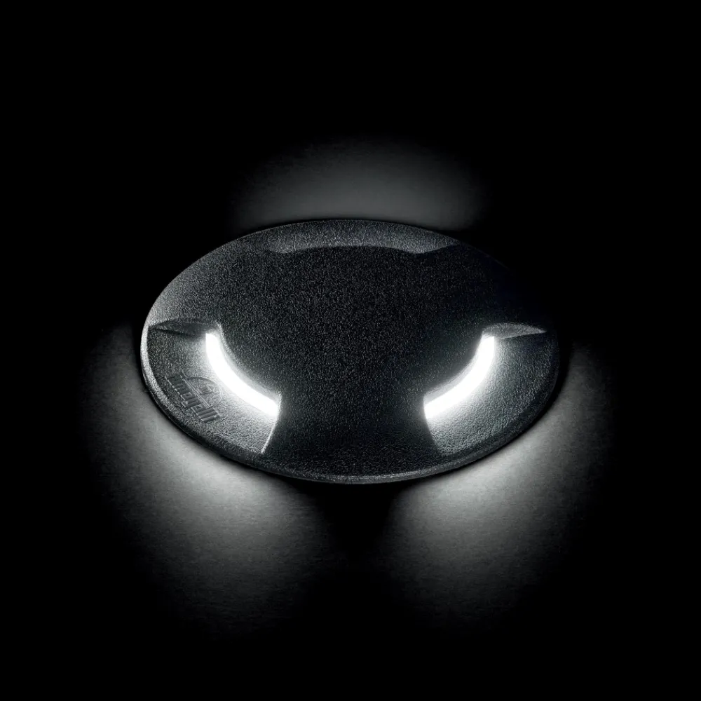 Faretti Da Esterno-Ideal Lux landing faretto da incasso a terra nero per esterno