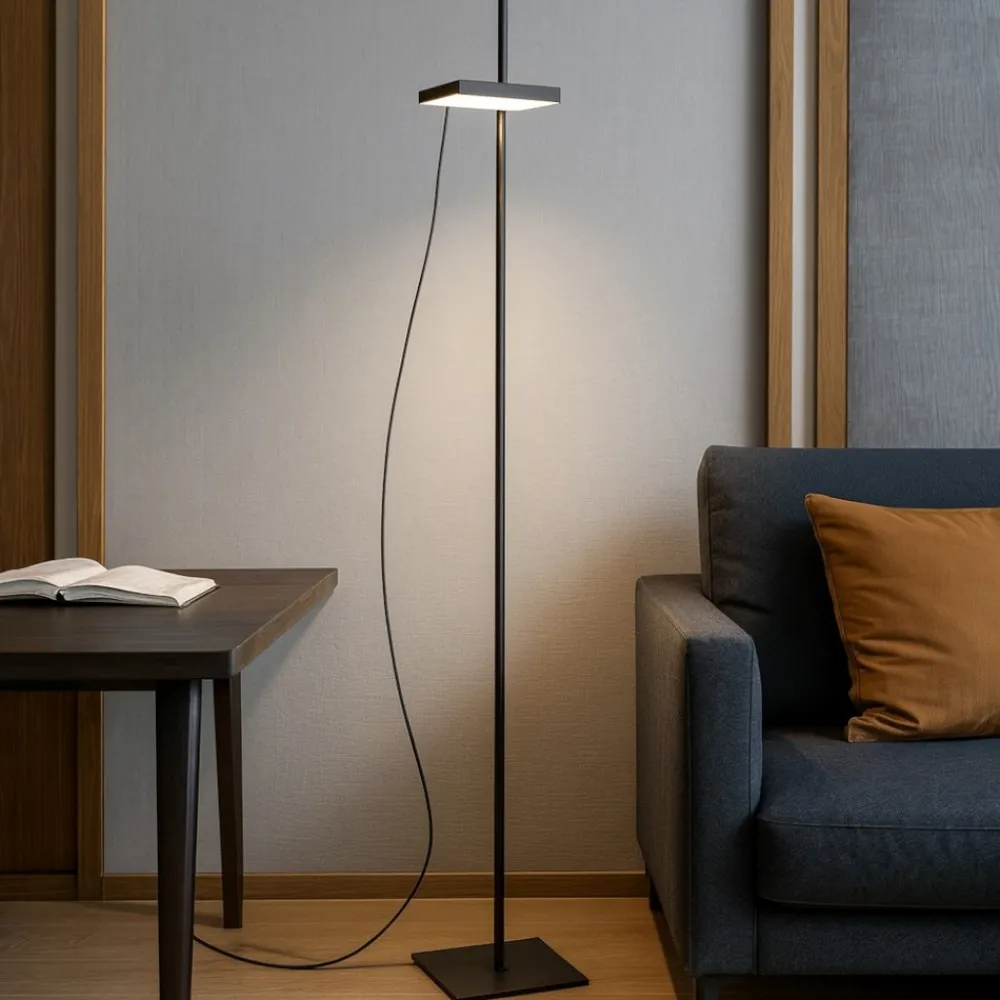 Lampade Da Terra-Ideal Lux lift pt lampada da terra nera led 17w 3000k