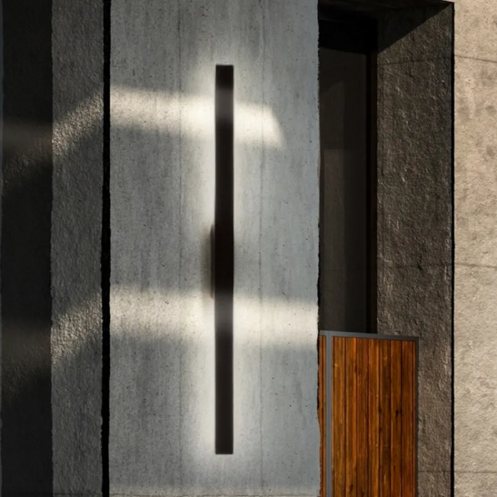 Applique Da Esterno-Ideal Lux linea ap d144 applique da esterno doppio fascio led 3000k nera ip54