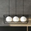 Lampadari Cucina-Ideal Lux lingotto nero sp3 lampadario per tavolo da pranzo