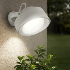 Faretti Da Esterno-Ideal Lux litio faretto da esterno orientabile ip66 bianco