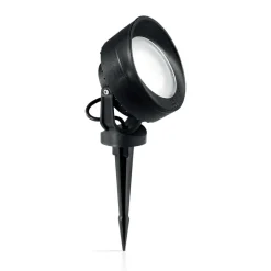 Faretti Da Esterno-Ideal Lux litio pr1 faretto da esterno per giardino con picchetto nero orientabile ip66