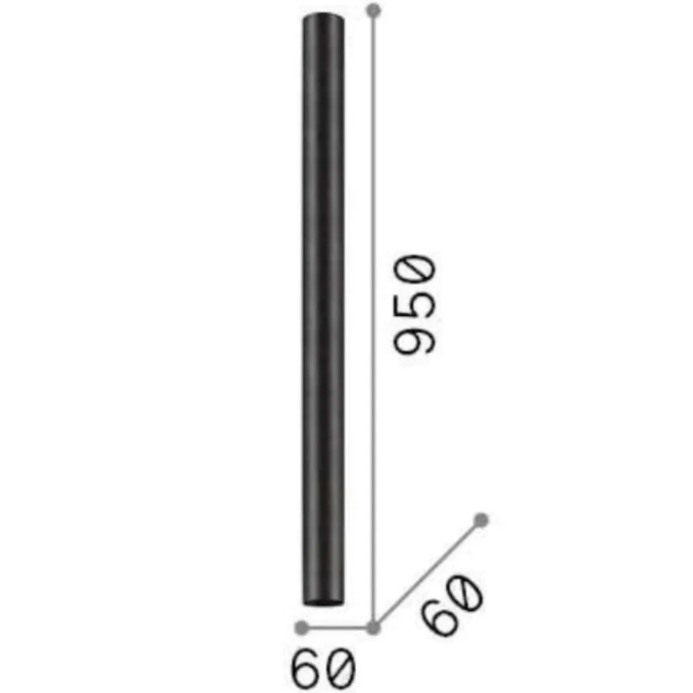 Faretti Da Soffitto-Ideal Lux look pl1 h95 faretto nero per penisola cucina gu10 3000k