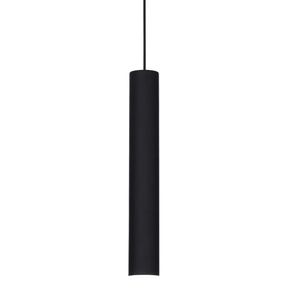 Lampade A Sospensione-Ideal Lux look sp1 d06 lampada a sospensione cilindro nero