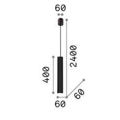Lampade A Sospensione-Ideal Lux look sp1 d06 lampada a sospensione cromo cilindro