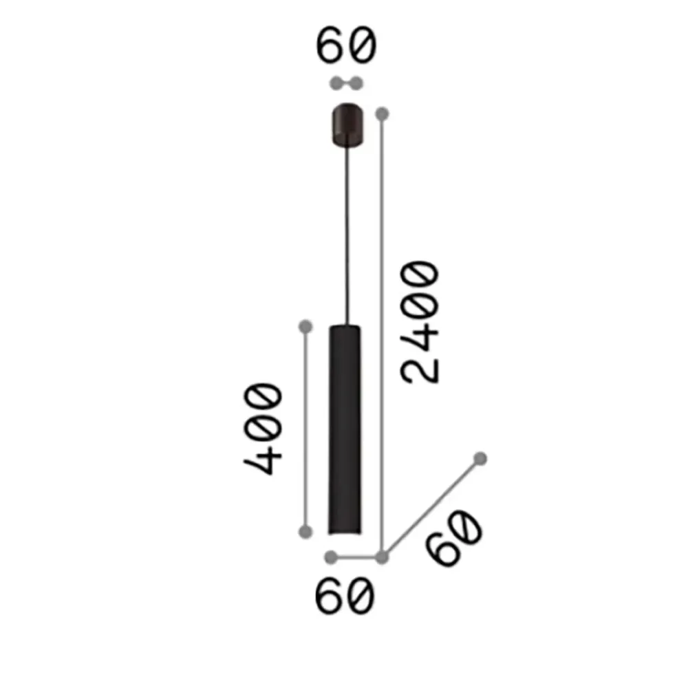 Lampade A Sospensione-Ideal Lux look sp1 d06 lampada a sospensione cromo cilindro