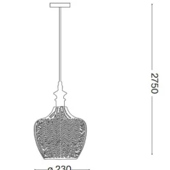 Lampade A Sospensione-Ideal Lux lord sp1 lampada a sospensione vetro fume