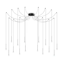 Lampadari Moderni-Ideal Lux lucciola lampadario ragno sp16 led 16w 3000k nero
