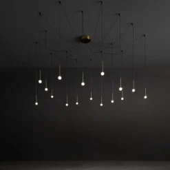 Lampadari Moderni-Ideal Lux lucciola lampadario ragno sp16 led 16w 3000k nero